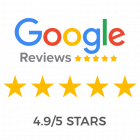 Google Reviews with 4.9/5 Stars
